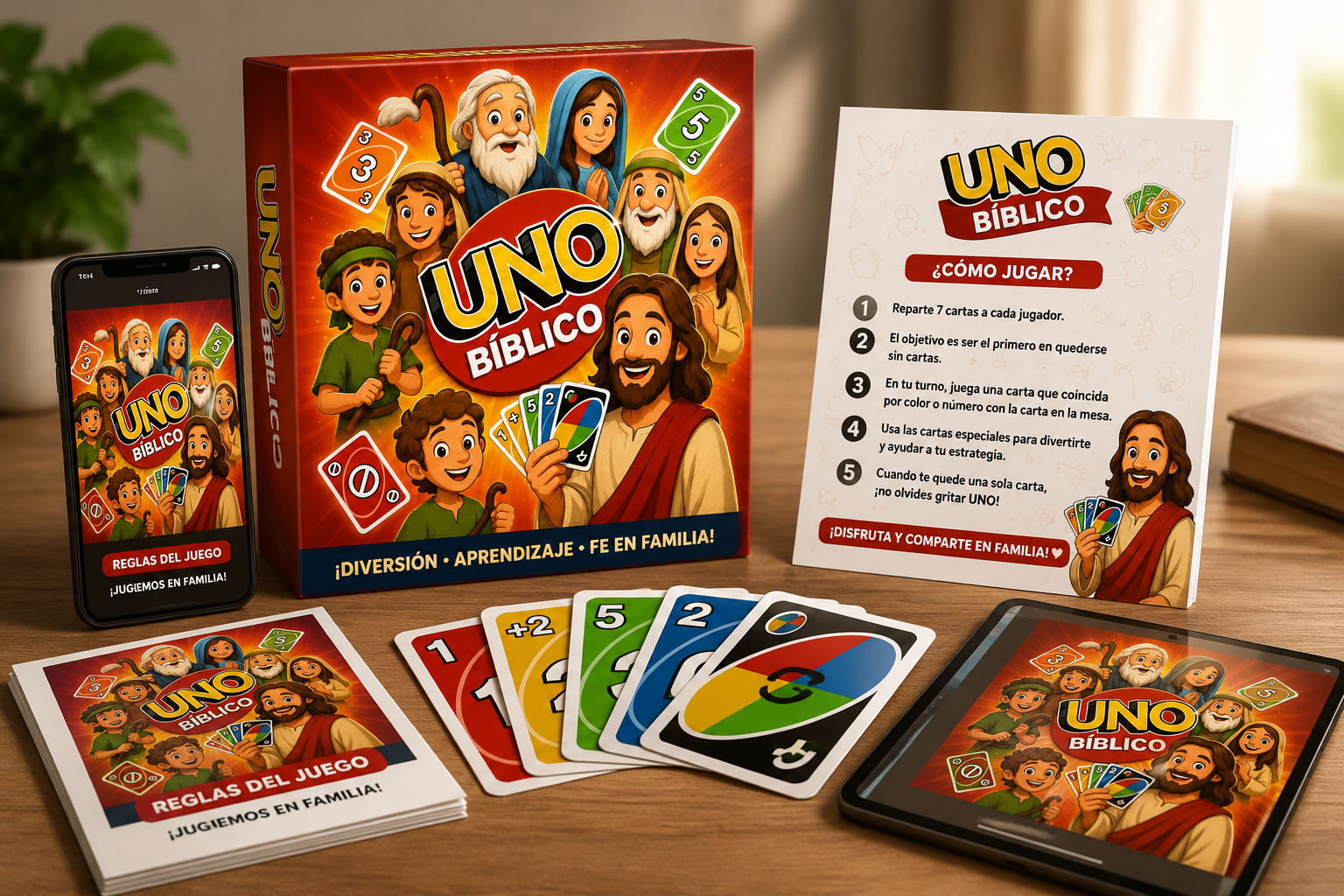 El UNO Bíblico | Juego Familiar Cristiano Imprimible